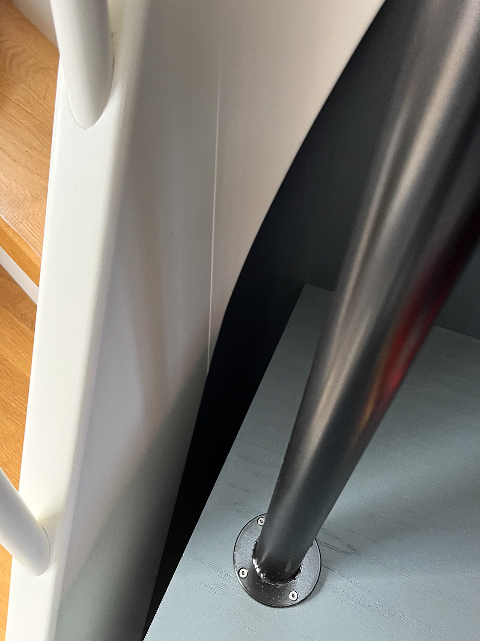 Bøjlestandens fod, flange-detalje